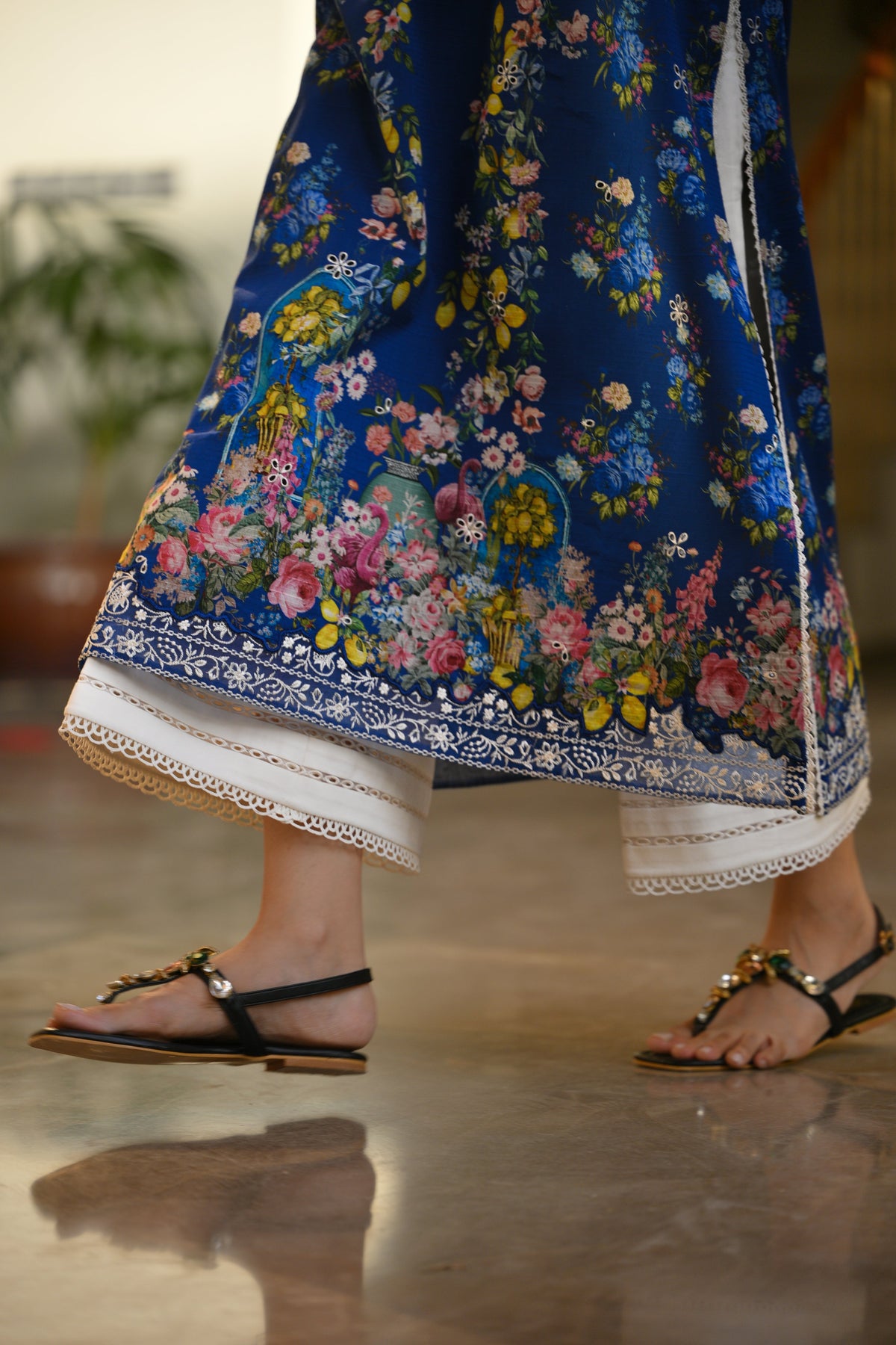 MIDNIGHT IN MAY LUXURY PRINTED EMBROIDERED LAWN SET (NEL-25617)