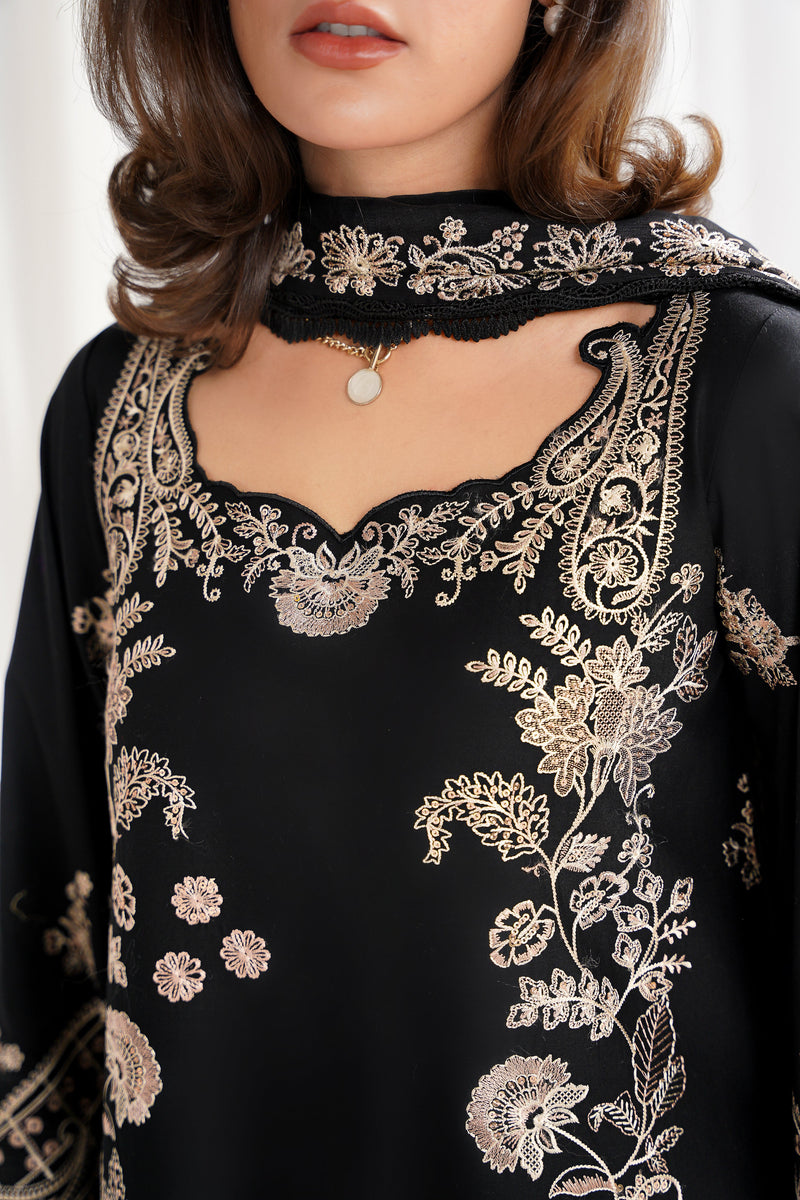 DEEP PINK LUXURY EMBROIDERED 3PCS SET (NPA3-26425) - READY TO WEAR