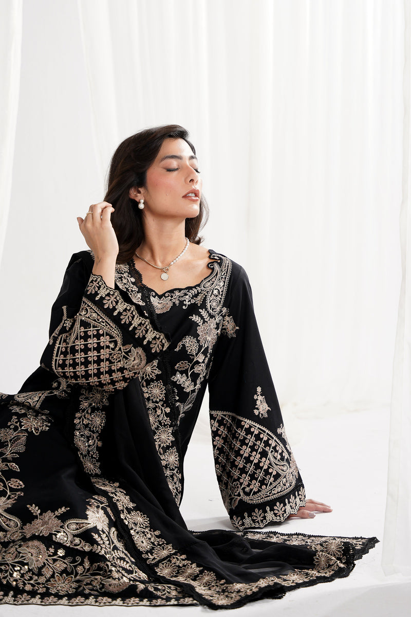 DEEP PINK LUXURY EMBROIDERED 3PCS SET (NPA3-26425) - READY TO WEAR