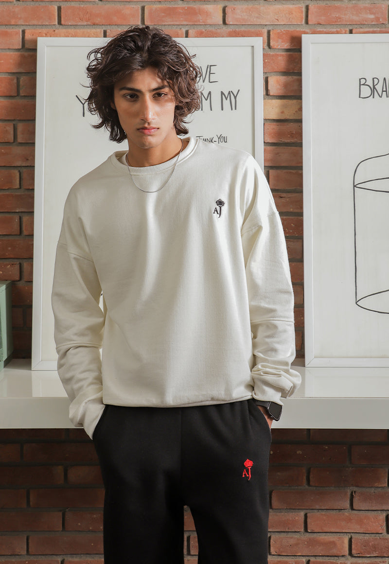 Ajwet-06 Unisex Off-White Oversized Sweater 1 Pc