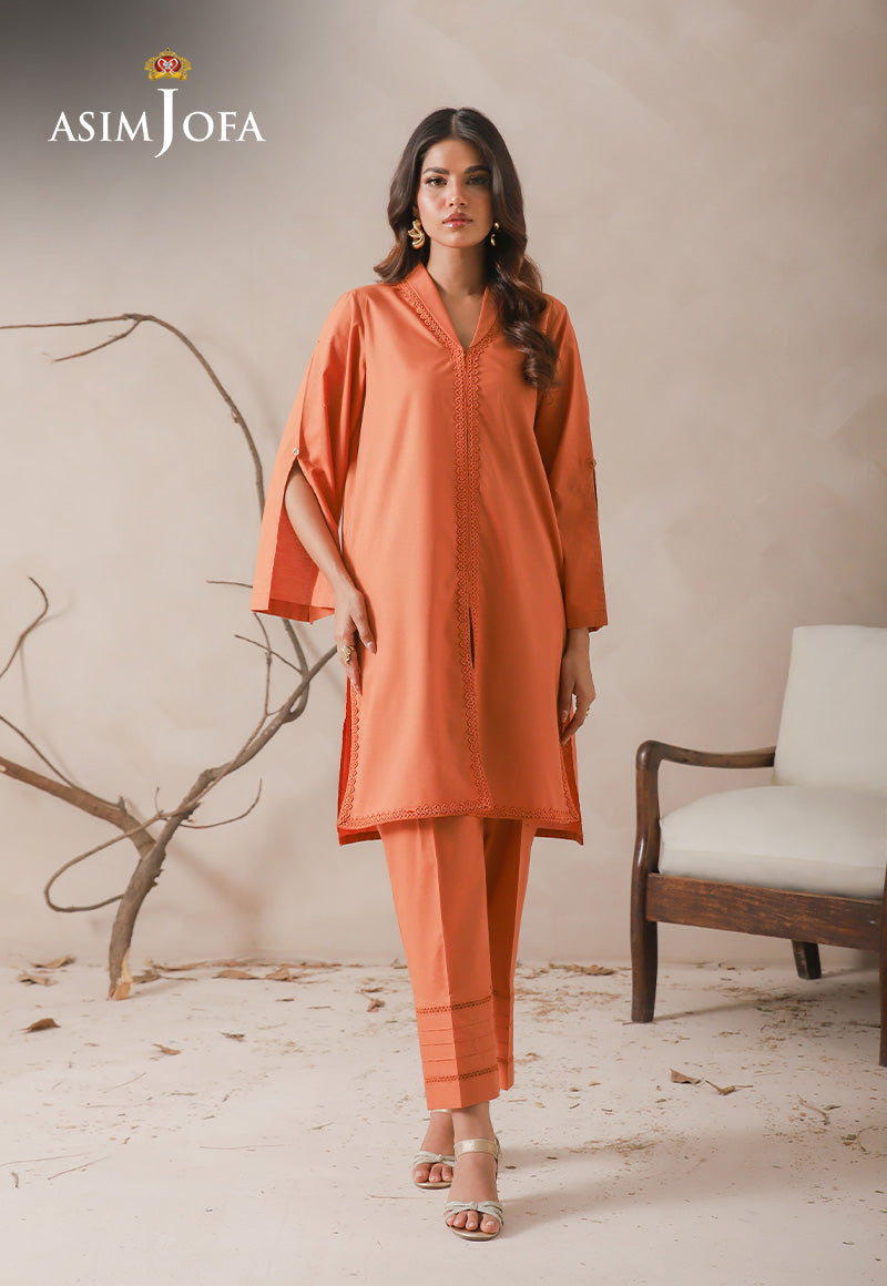 AJDAB-28 EMBROIDERED CHIFFON STITCHED 3 PCS