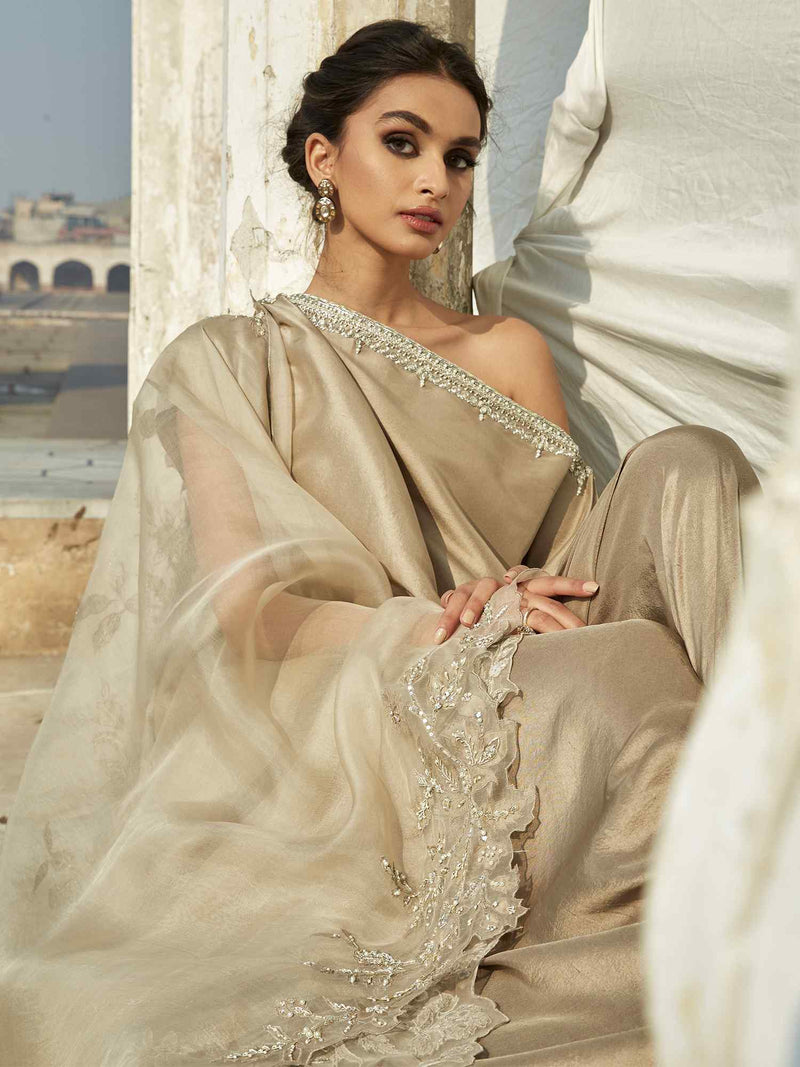 Off Shoulder, Pants & Dupatta