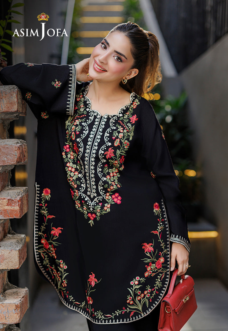 AJPB-303 Embroidered Raw Silk Stitched 2pcs