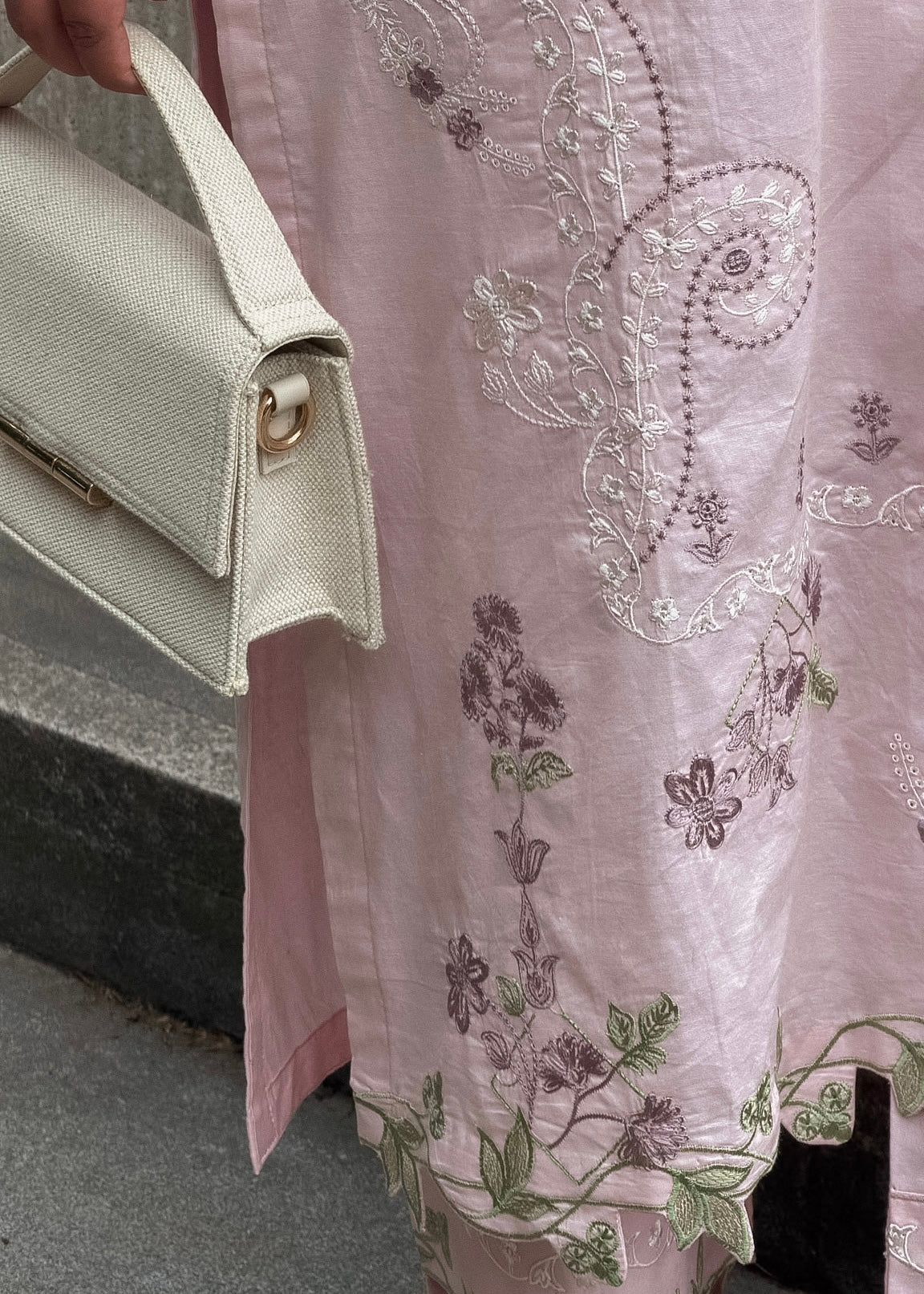 Zinnia - Pink Embroidered CO-ORD Set