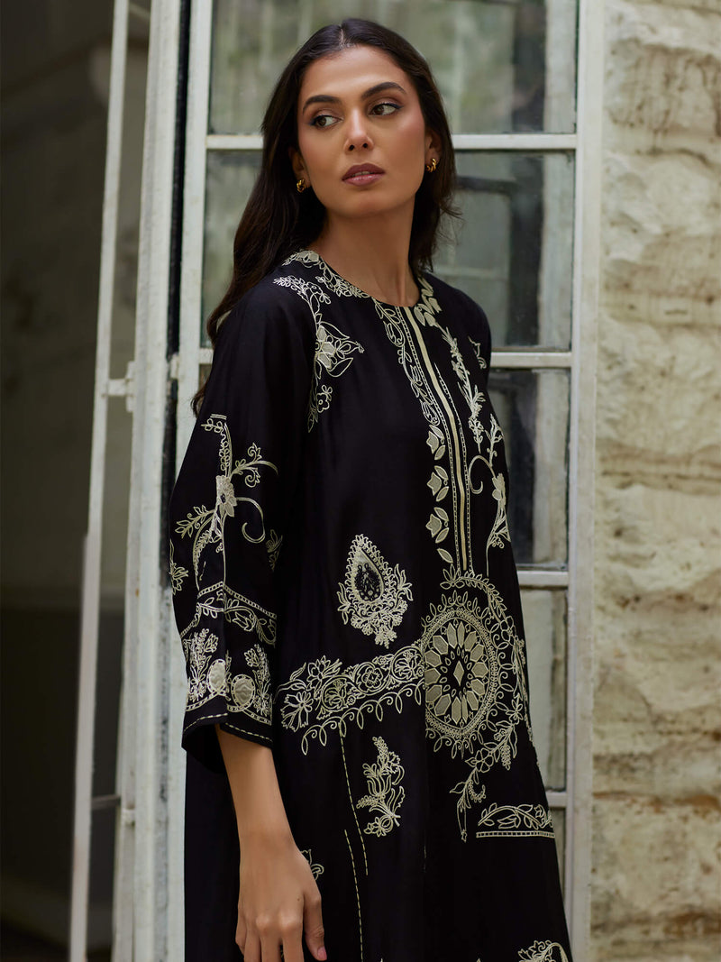 DU-3144 - ASH-GREY - PRINTED LAWN - 3PCS