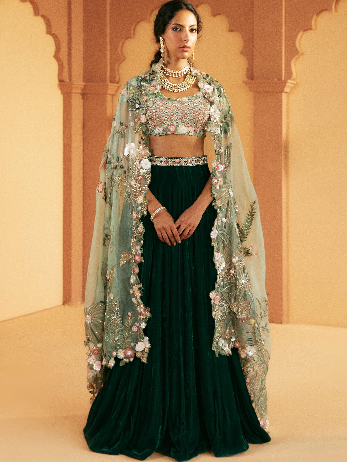 Blouse, Lehenga & Dupatta