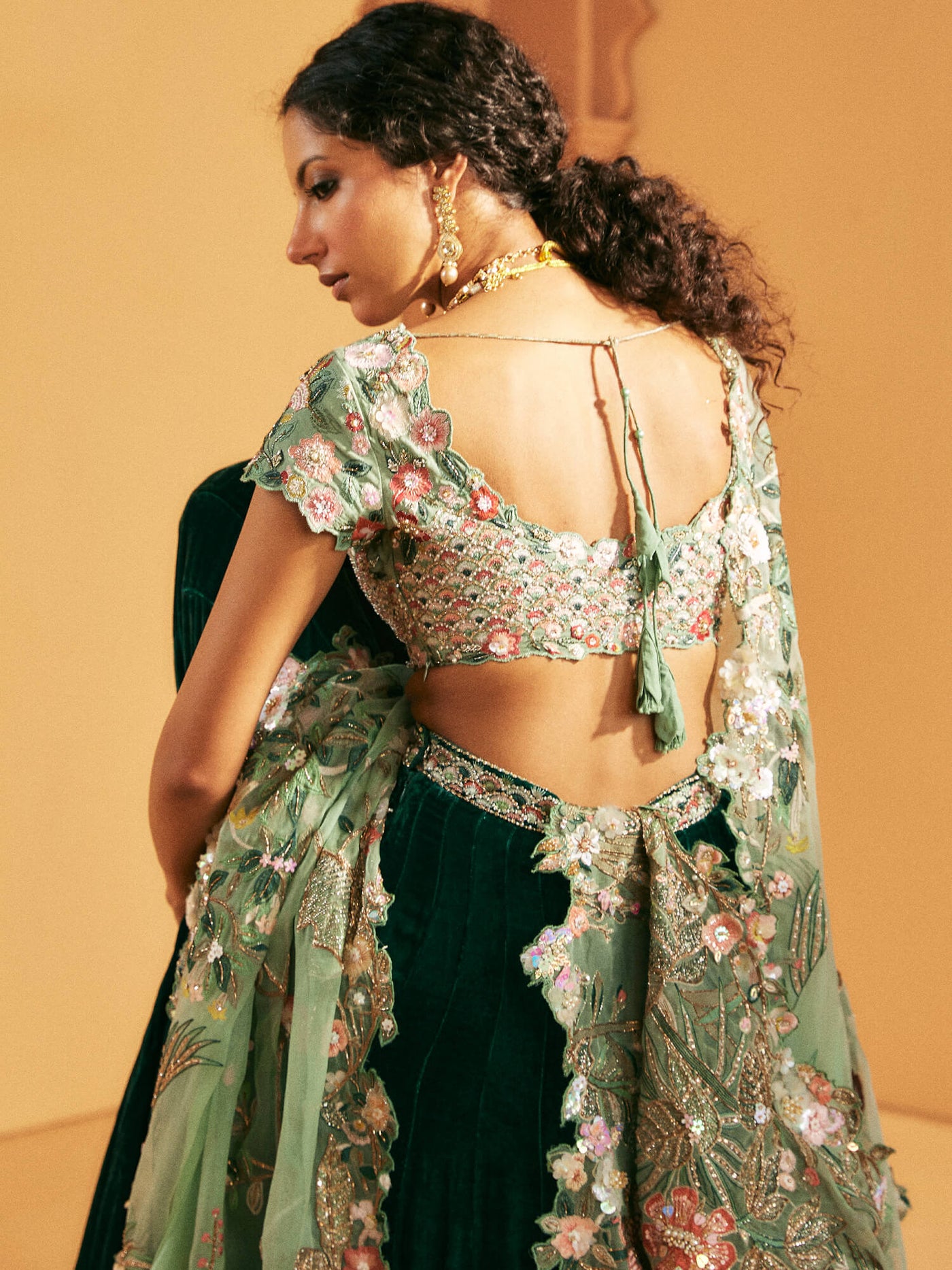 Blouse, Lehenga & Dupatta
