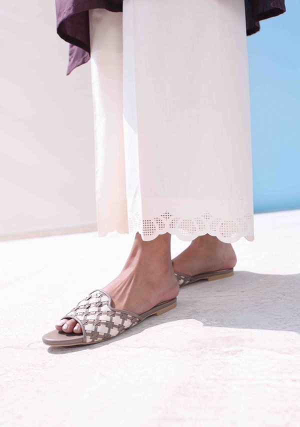 Ivory laser pants