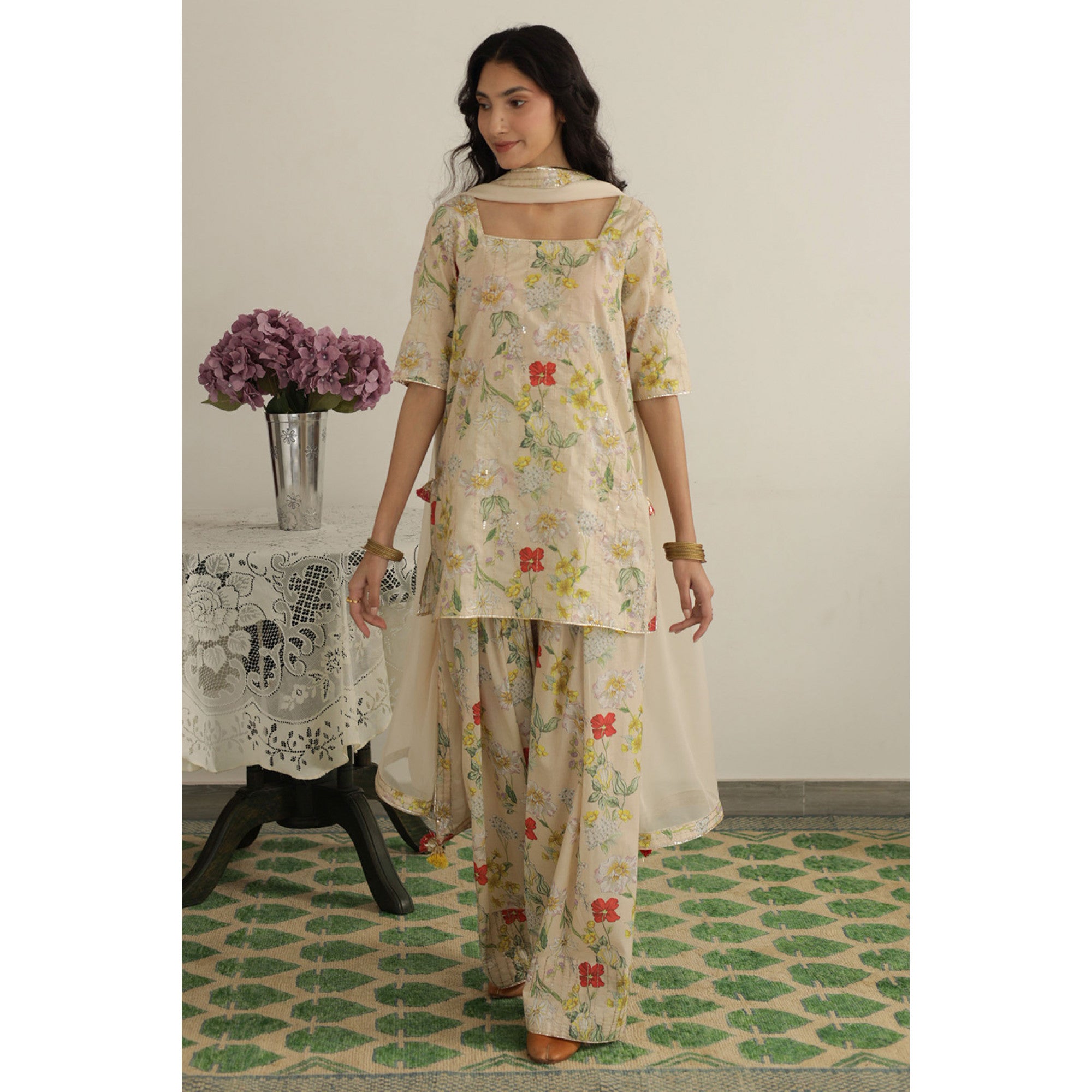 Ivory Printed Outfit