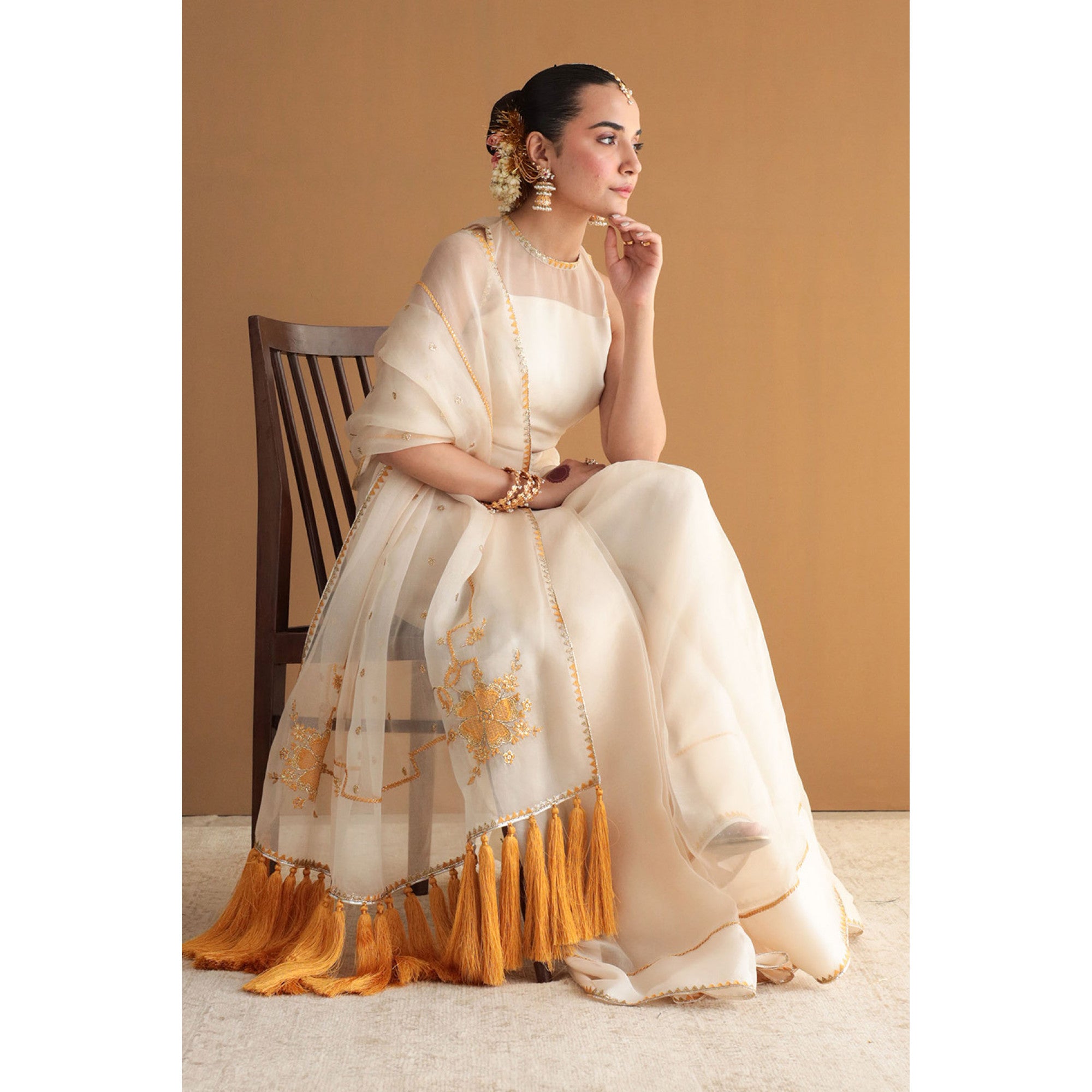 Ivory Saree