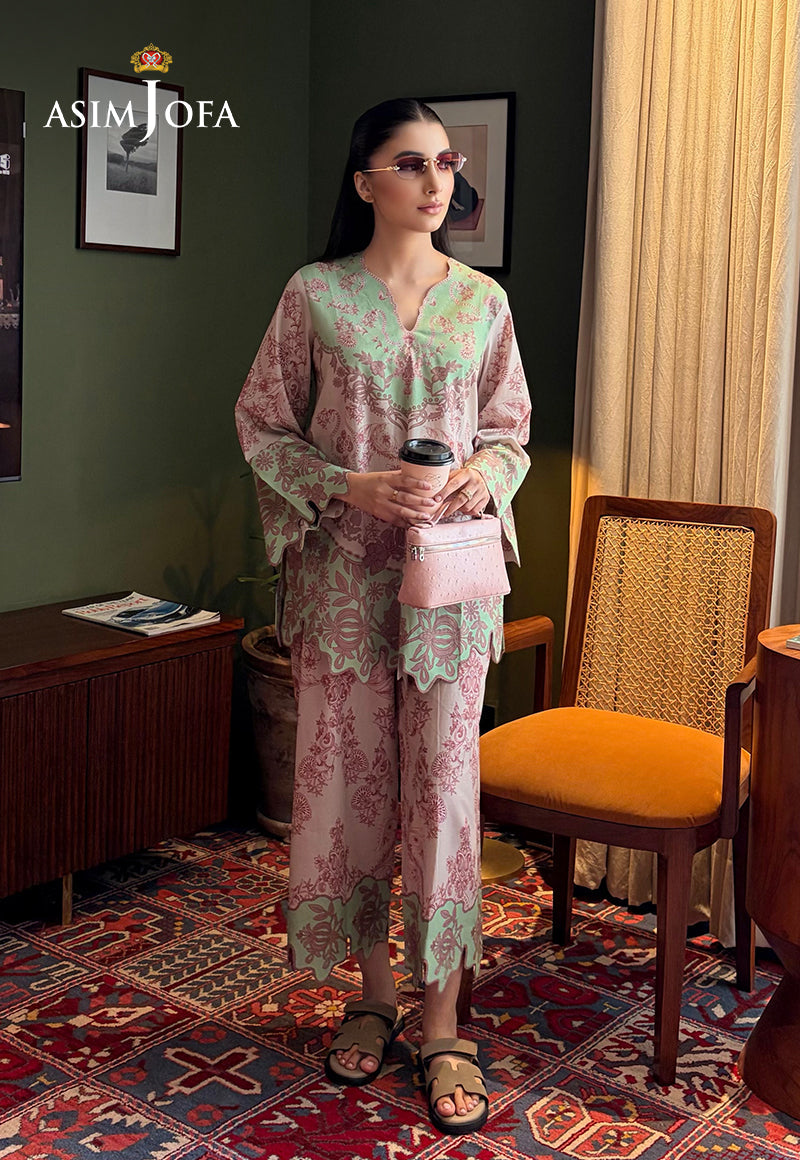 AJPBC-08 Printed Cambric Stitched 2 Pcs