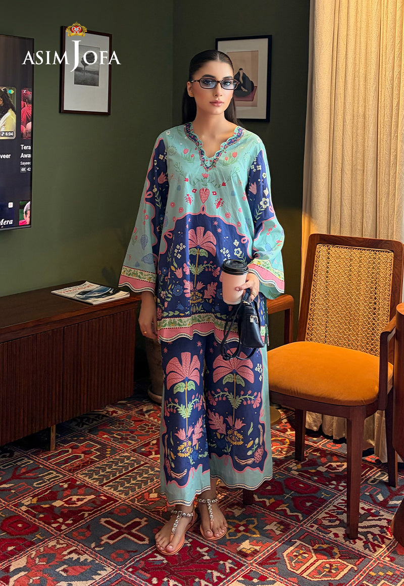 AJPBC-04 Printed Cambric Stitched 2 Pcs