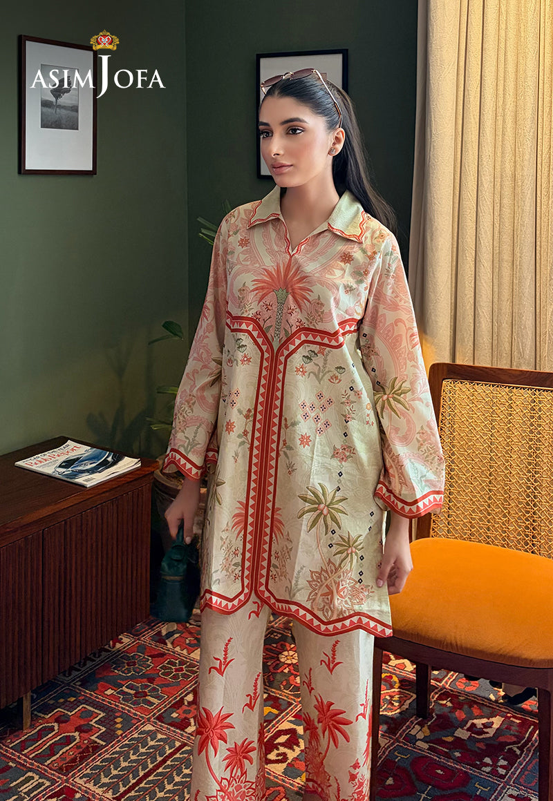 AJPBC-05 Printed Cambric Stitched 2 Pcs