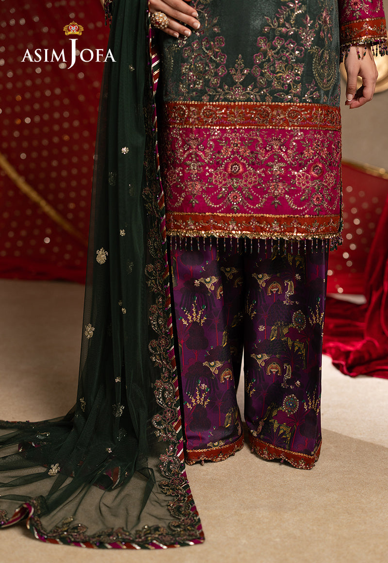 AJUMV-04 Embroidered Velvet Unstitched 3 Pcs