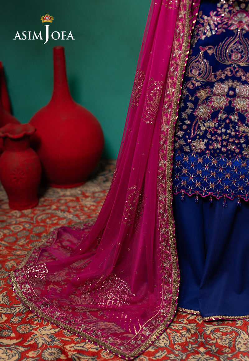 AJUMV-09 Embroidered Velvet Unstitched 3 Pcs