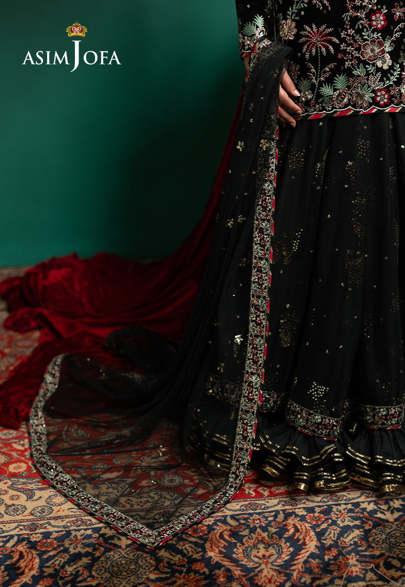 AJUMV-07 Embroidered Velvet Unstitched 3 Pcs
