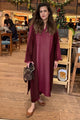 Zona - Maroon Shawl Set