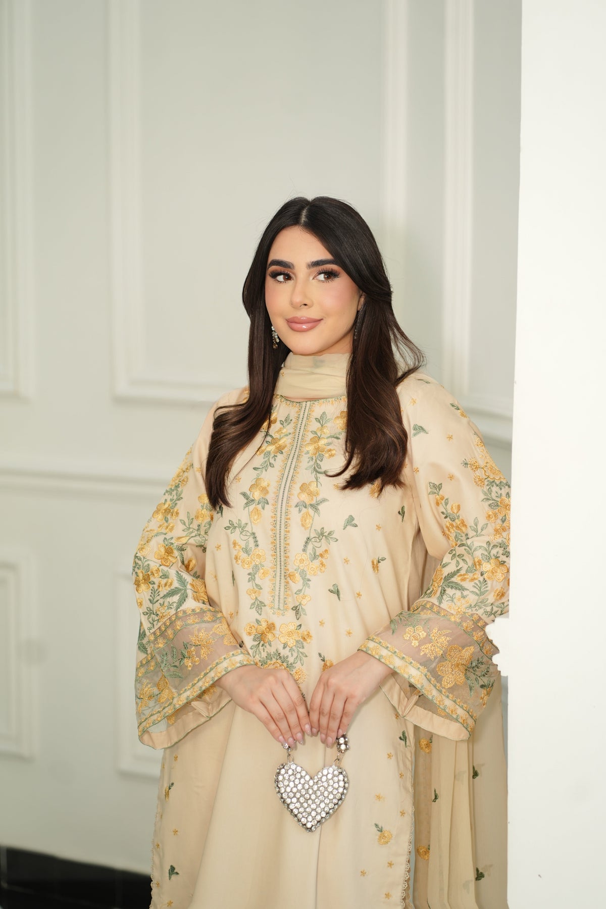 Aneelas Lawn Emb 3pc Chiffon Duppata [LUX-26-94] [Dispatch Time 2 Months]