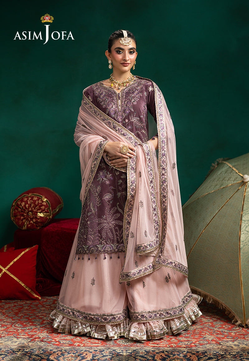 AJUMV-02 Embroidered Velvet Unstitched 3 Pcs