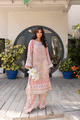 Silk Tunic - 2PCS HAND EMBELLISHED  SHIRT WITH TROUSER-SS24DA-2667 LIGHT PINK