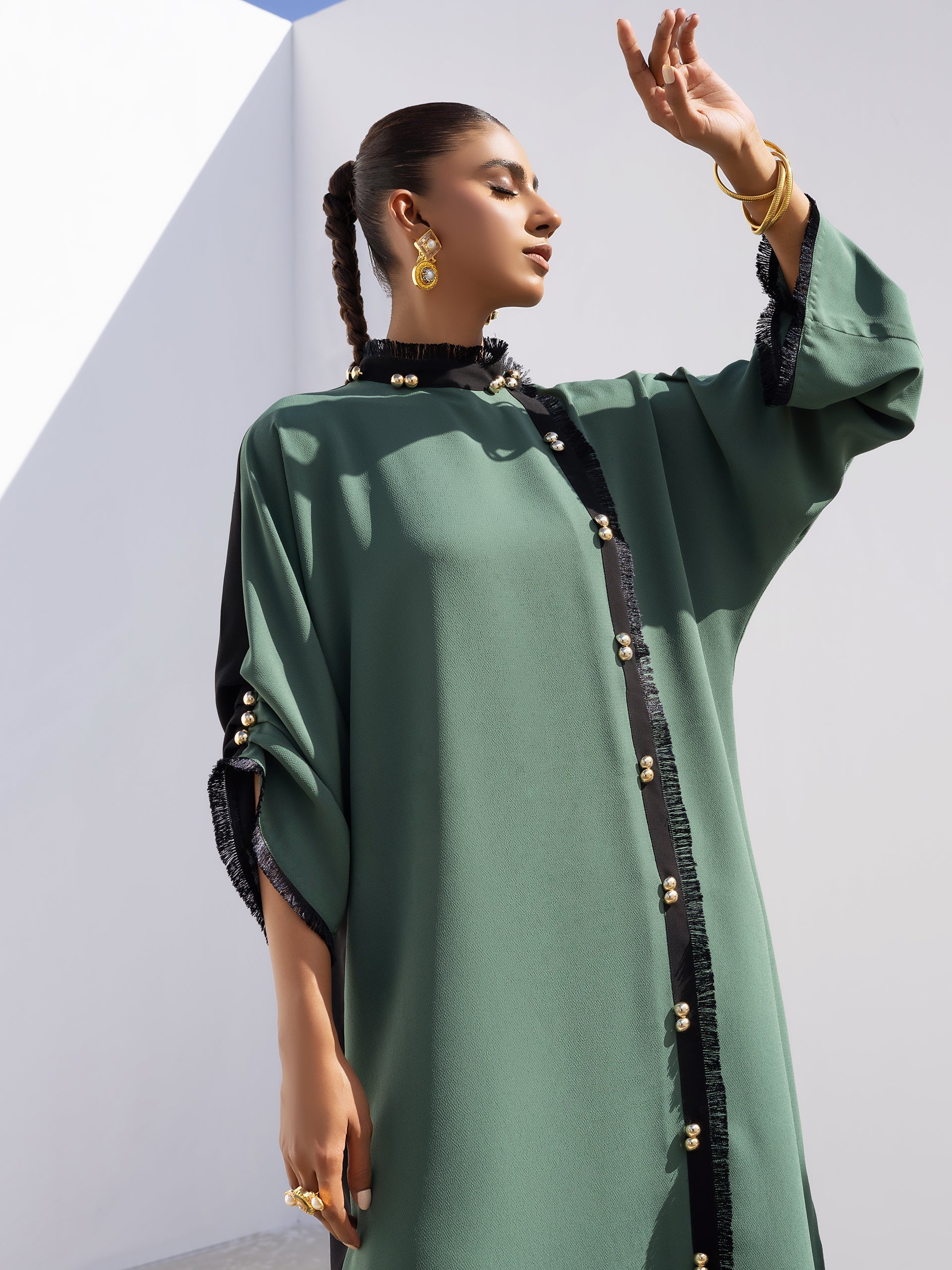 Reem - Dark Green & Black