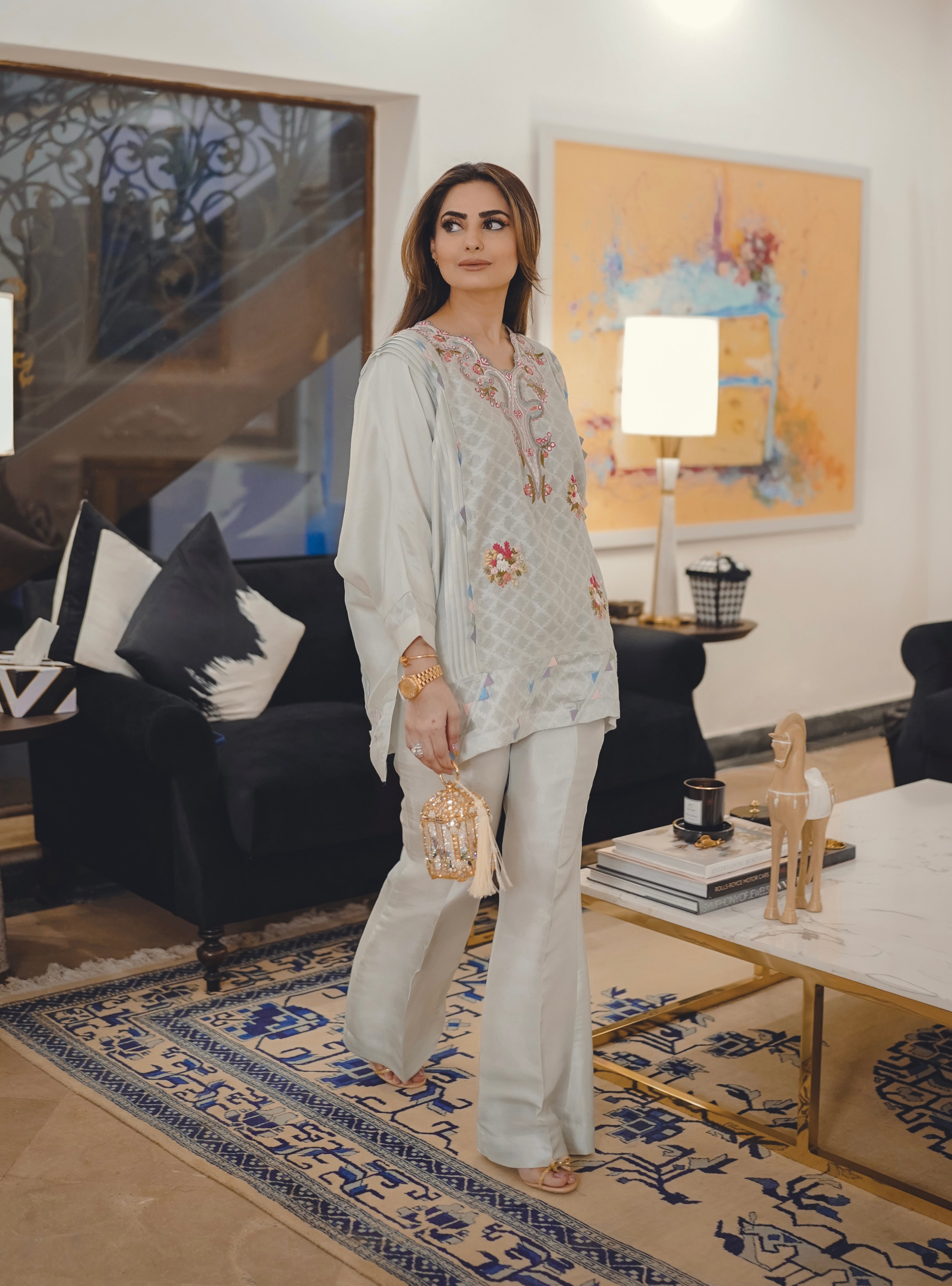 Cotton Silk Pant (As Shown)