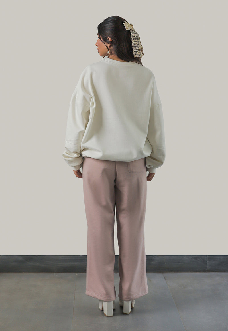 Ajwet-06 Unisex Off-White Oversized Sweater 1 Pc