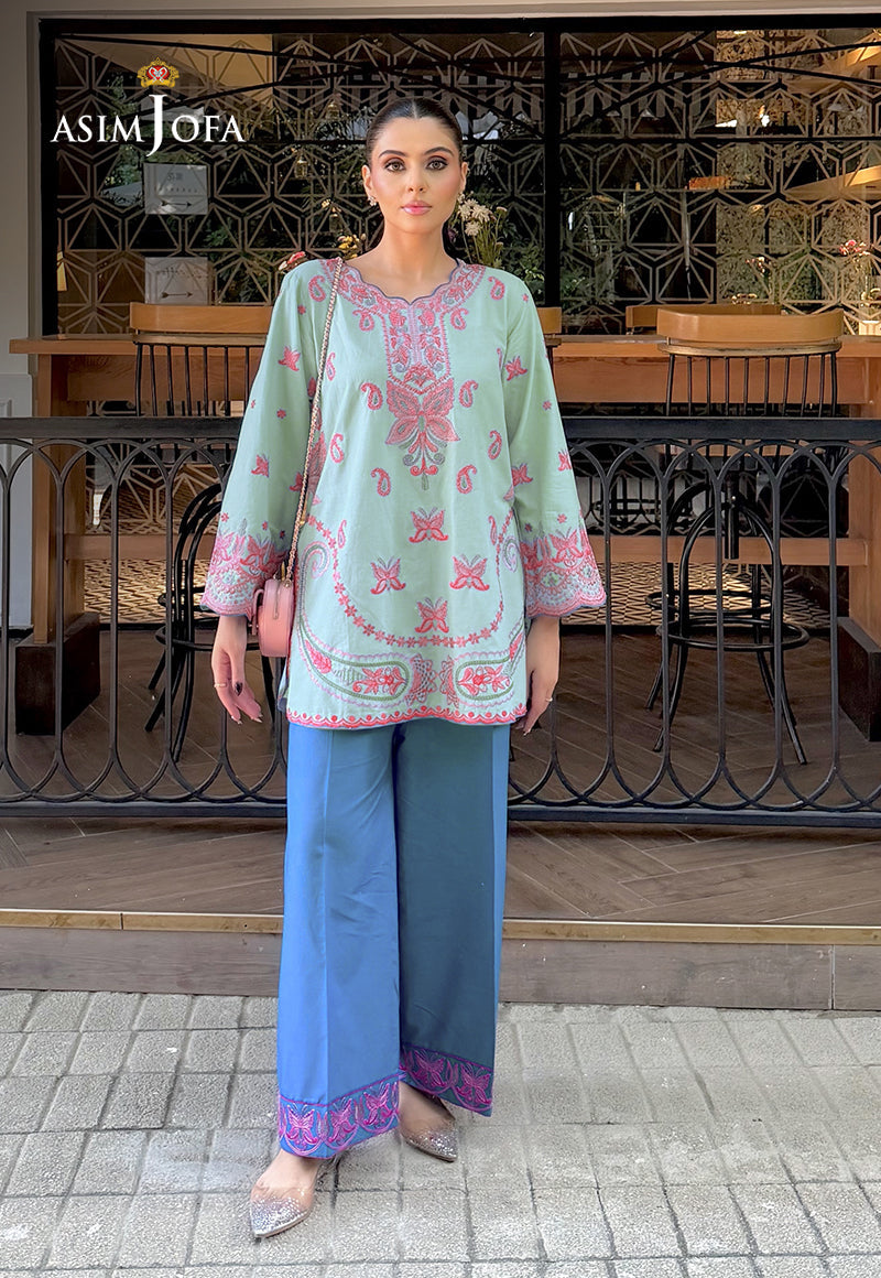 AJPBE-07 Embroidered Cambric Stitched 2 Pcs