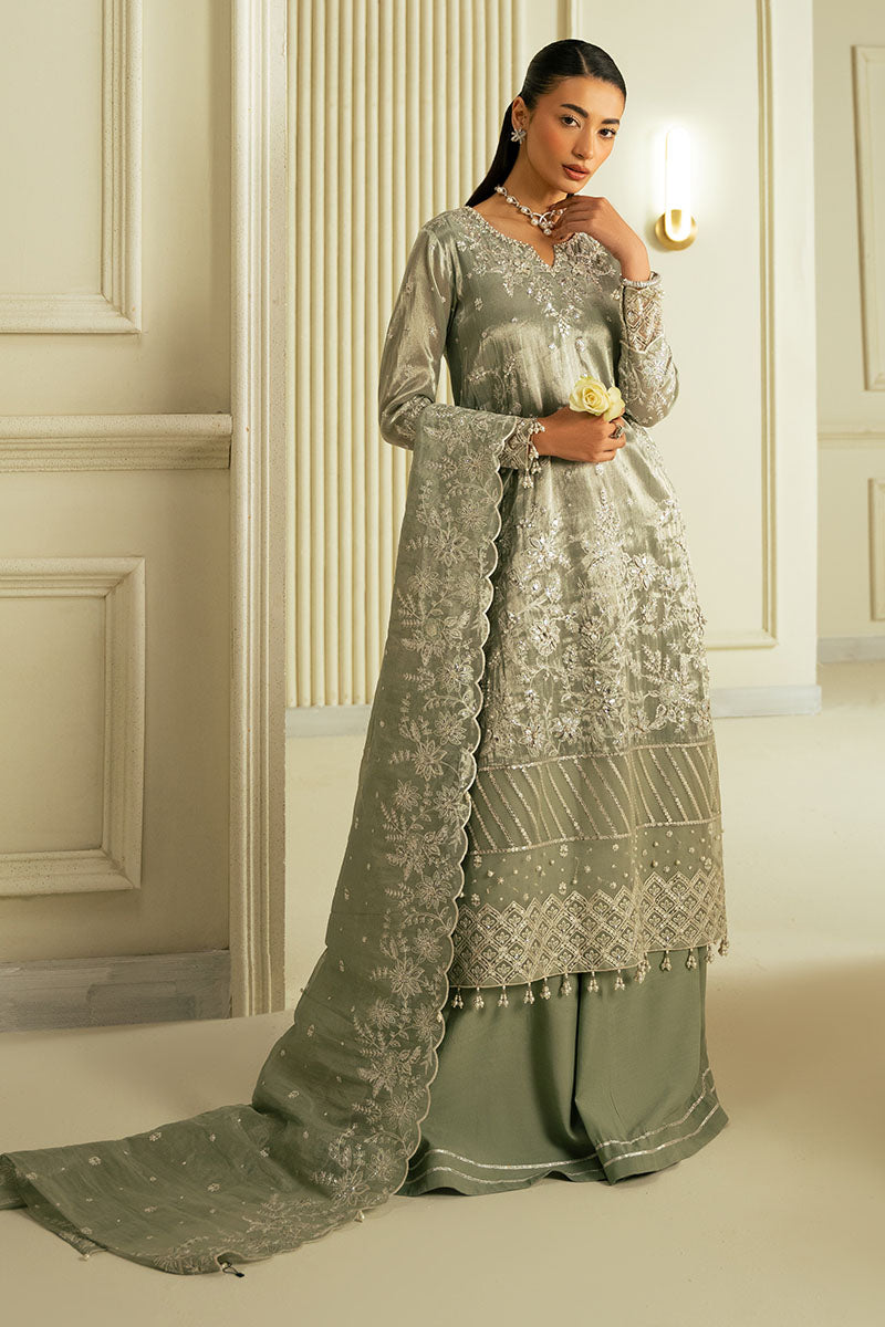 MUTED MIRAGE-3PC TISSUE EMBROIDERED PRET