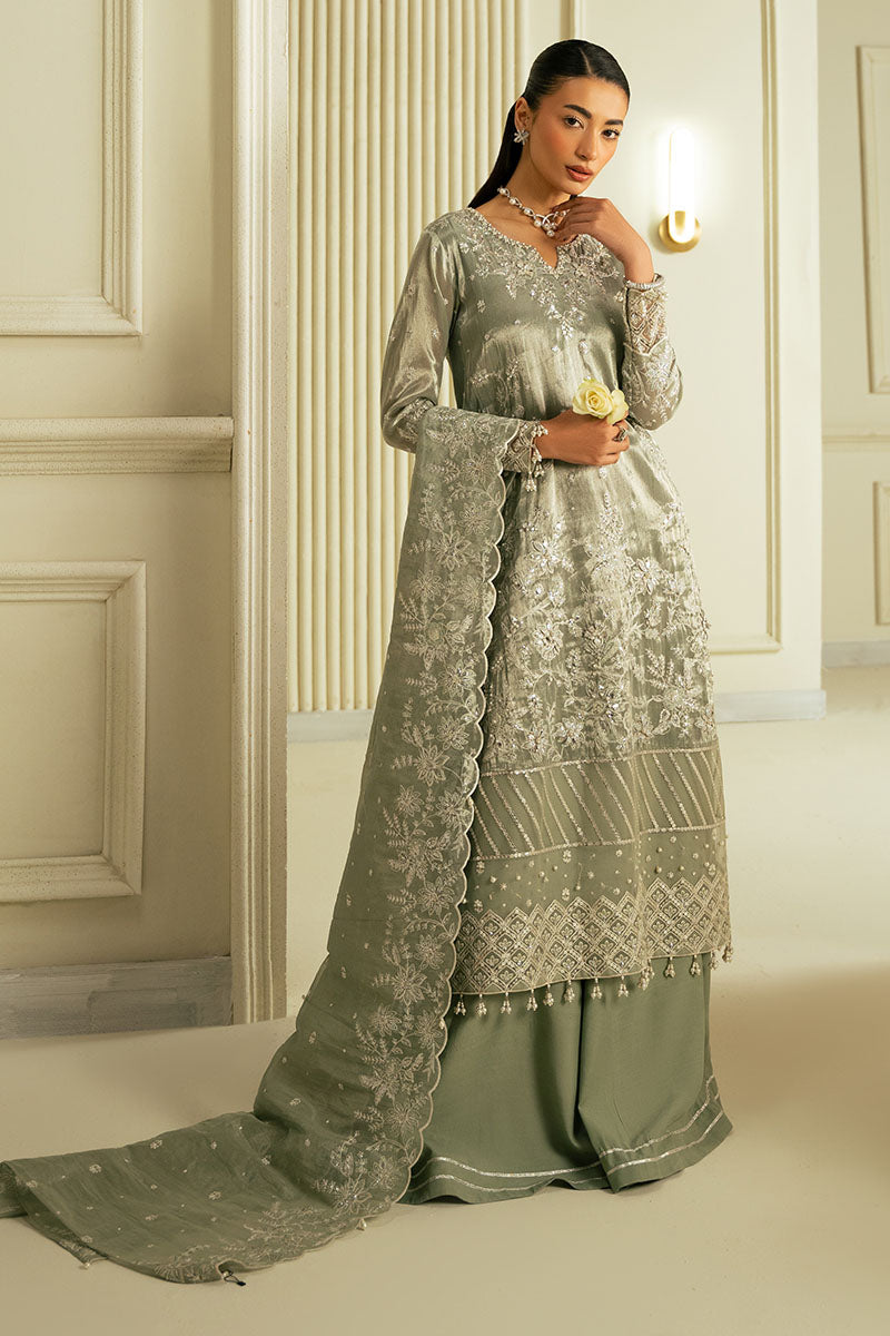 MUTED MIRAGE-3PC TISSUE EMBROIDERED PRET