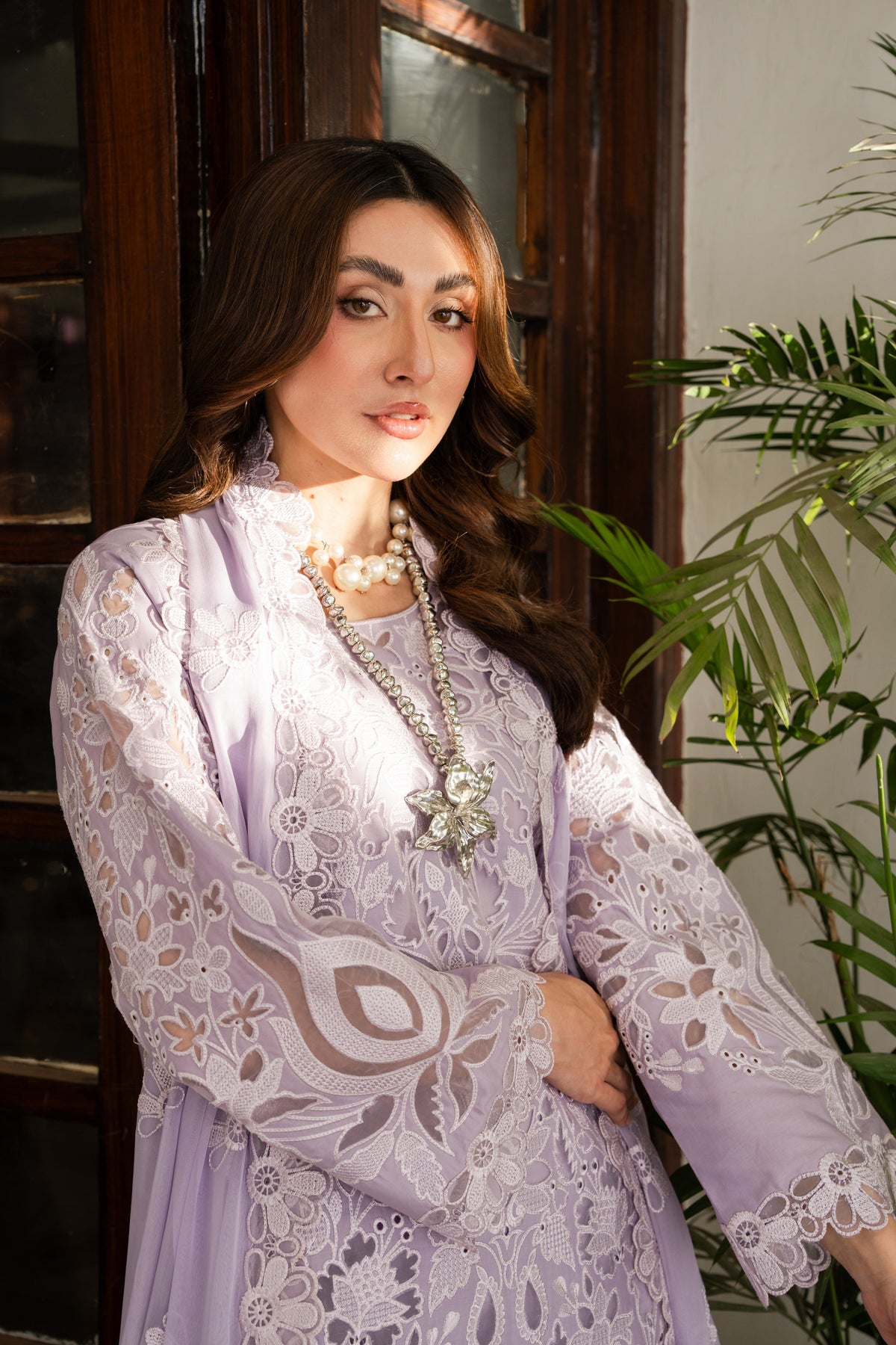 Aneelas Luxury Emb Lawn With Chiffon Duppata 3pc[LUX-26-90] [Dispatch Time 15 Days]