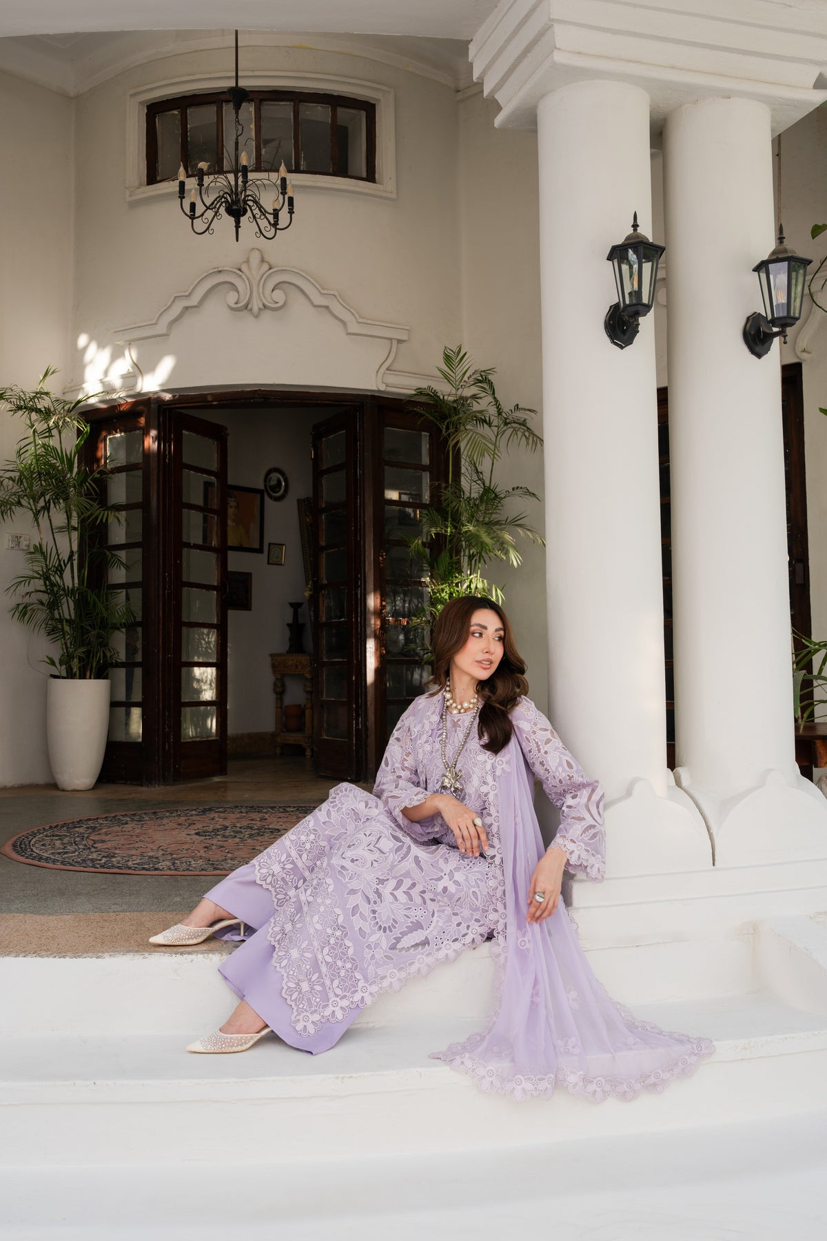 Aneelas Luxury Emb Lawn With Chiffon Duppata 3pc[LUX-26-90] [Dispatch Time 15 Days]