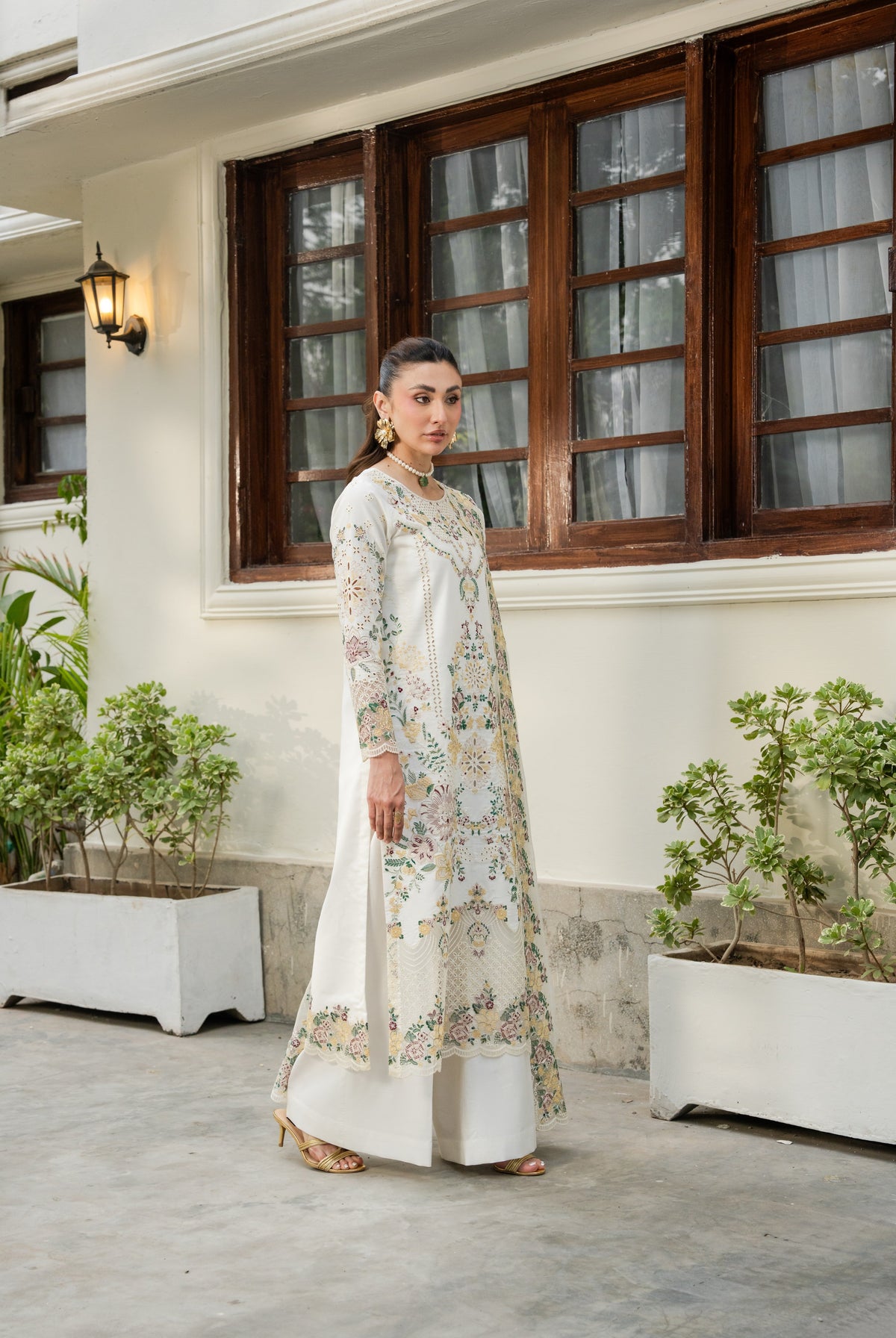 Aneelas Lawn Emb 3pc Emb Chiffon Duppata [LUX-26-98] [Dispatch Time 15 Days]