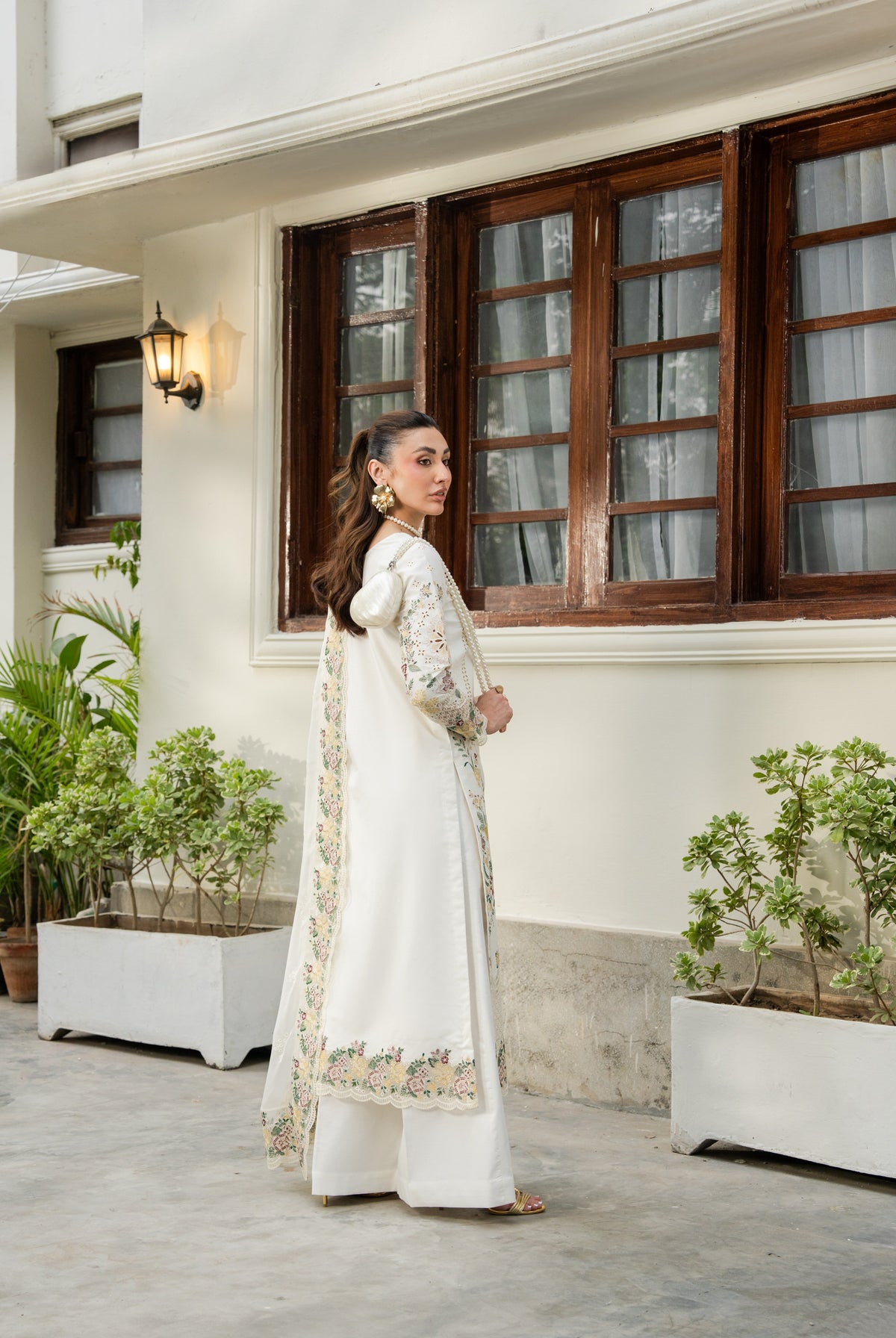 Aneelas Lawn Emb 3pc Emb Chiffon Duppata [LUX-26-98] [Dispatch Time 15 Days]