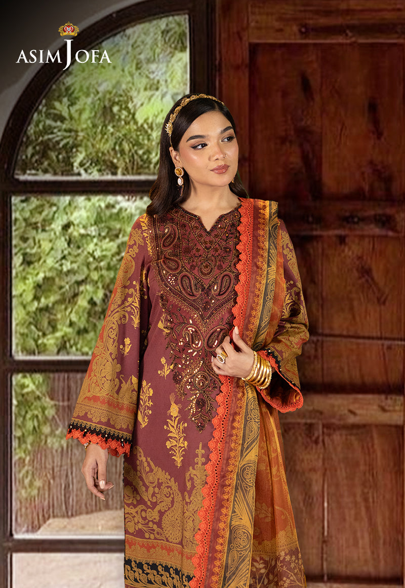 AJRAD-04 EMBROIDERED STITCHED 3 PCS