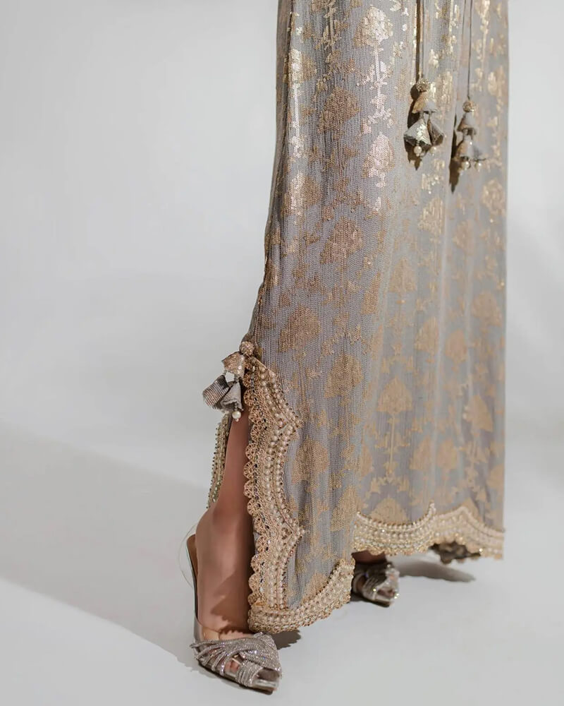 Euphoria Silver Kaftan by Alizay Saad