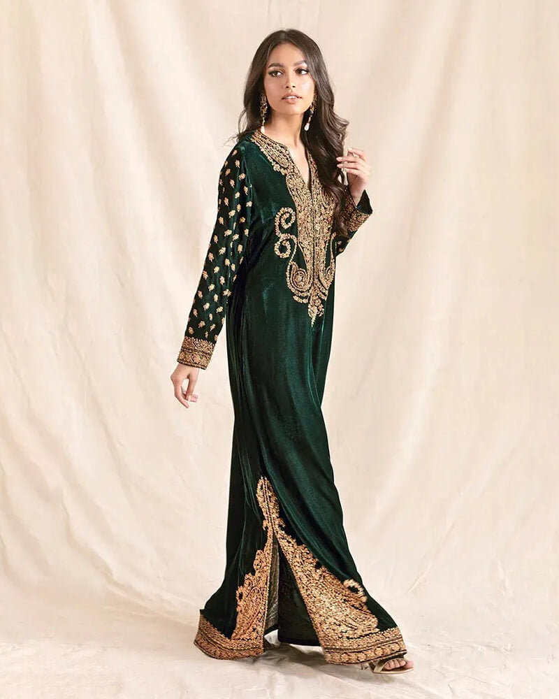 Etoile Dorée Emerald Kaftan