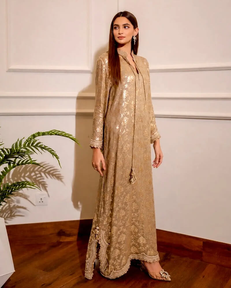 Euphoria Gold Kaftan by Alizay Saad