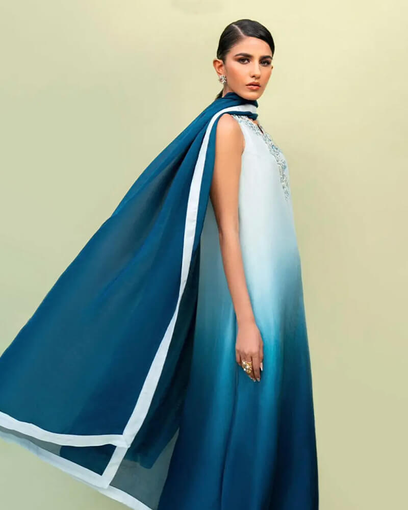 Aqua Ombre' Semi-Formal Edit'26 by Alizay Saad