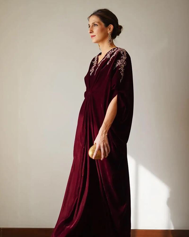 Regalia Velvet Kaftan-Semi Formal
