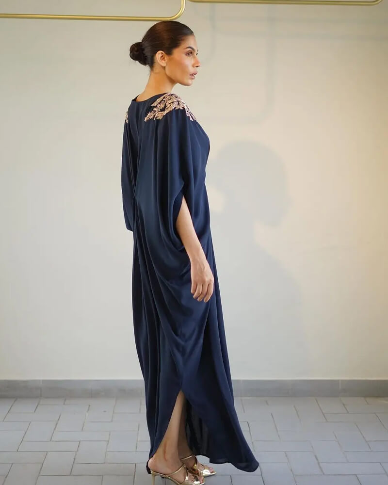 Regalia Navy Kaftan-Semi Formal Latest.
