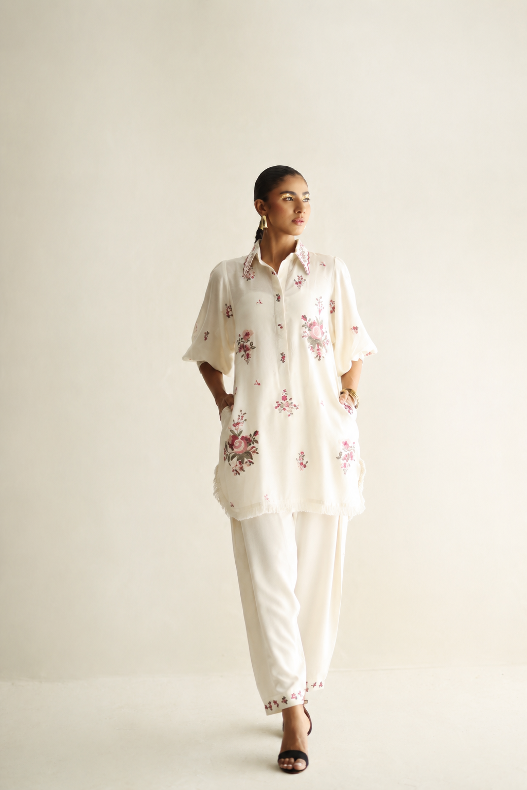 Inflorescence - Ivory Short Shirt
