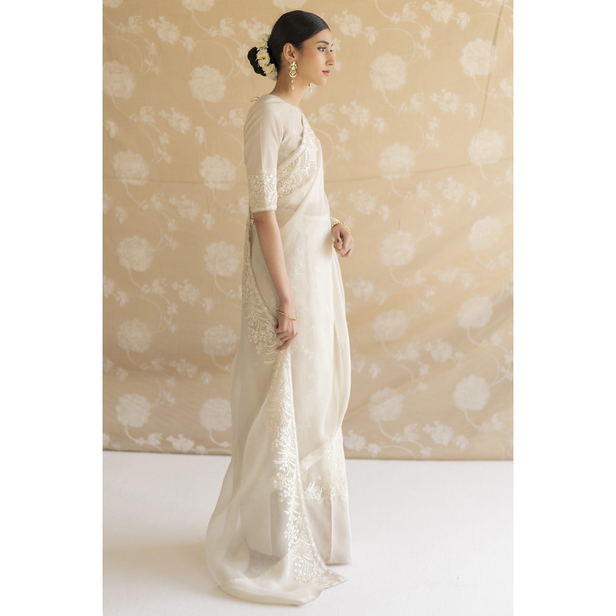 Ivory Saree