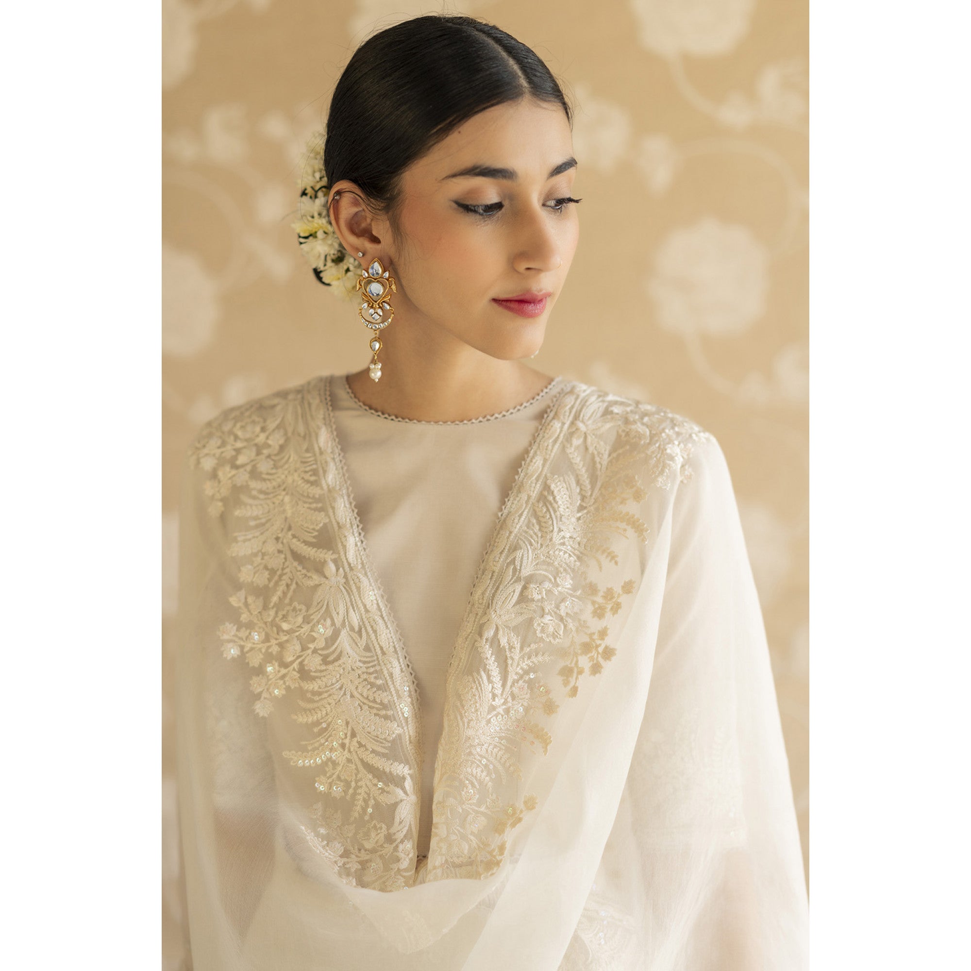 Ivory Saree