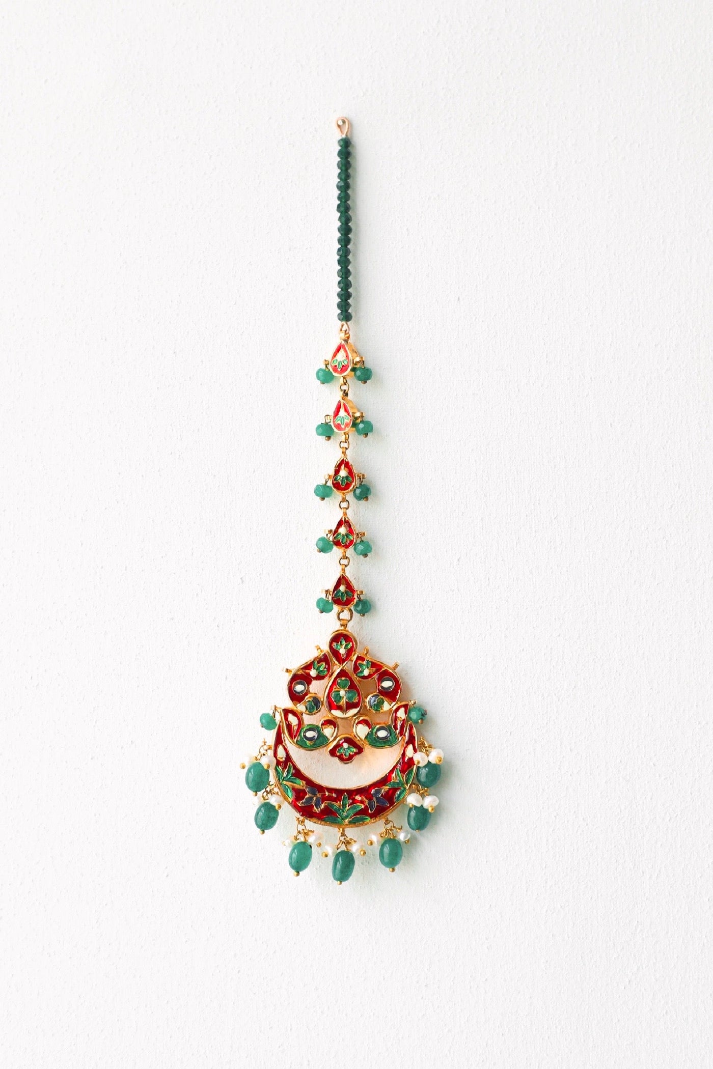 Gold plated Polki Teeka