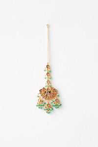 Gold plated Emerald Teeka