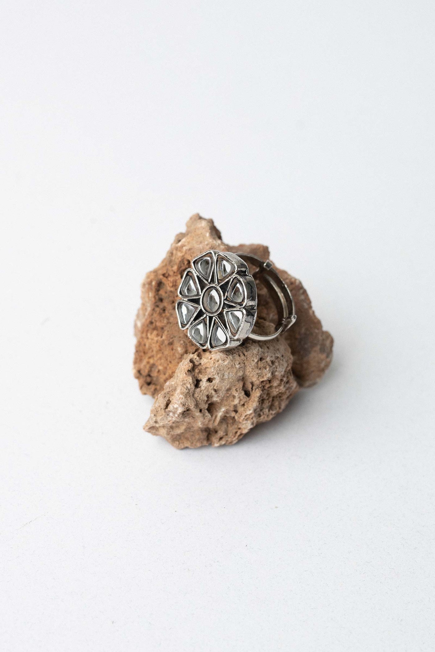 Floral Kundan Ring