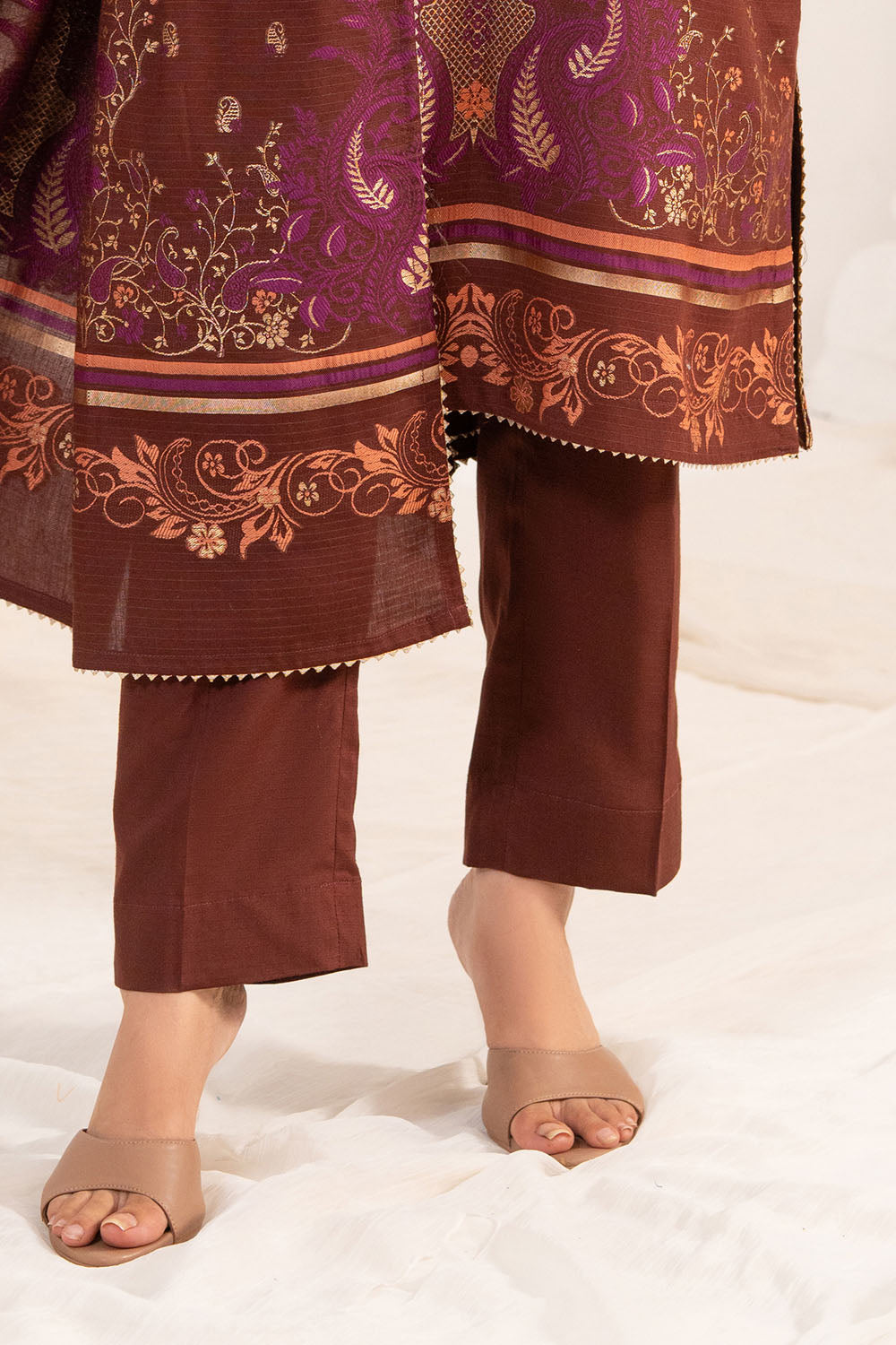 3 Piece Jacquard Suit With Dupatta