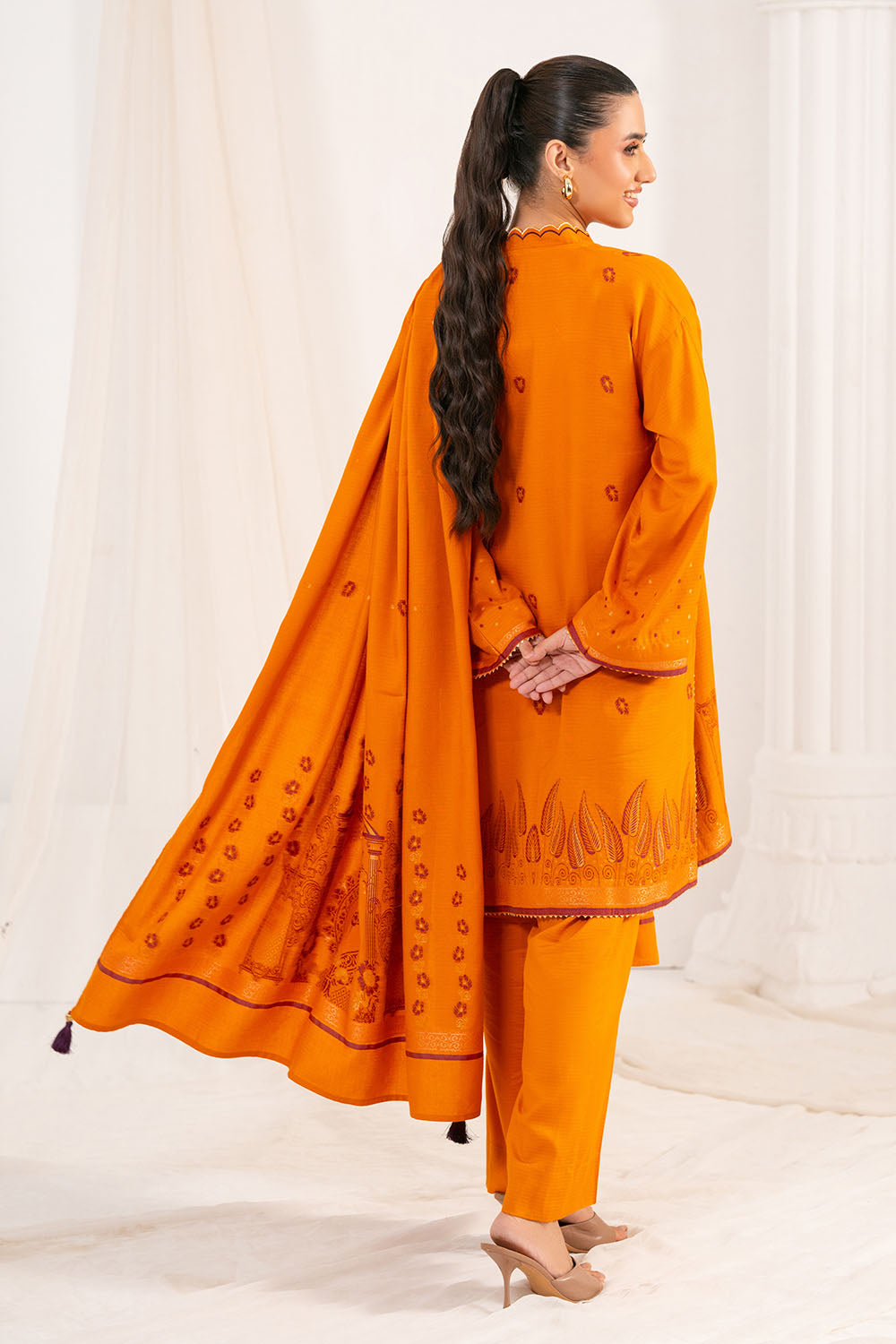 Embroidered Khaddar Shirt
