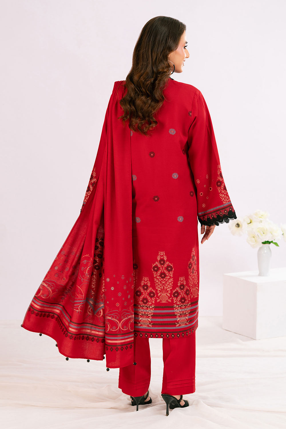 3 Piece Jacquard Suit with Dupatta